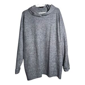 ZENANA Fuzzy Hoodie in Gray 2X/3X‎